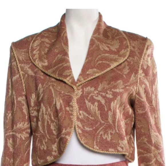 St. John Sweaters - St. John collection metallic red bolero